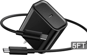 USB-C Beats Earbuds Wall Charger Cord Compatible for Powerbeats Black  - Afbeelding 1 van 8