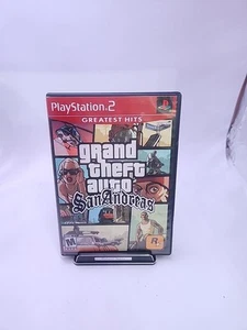Grand Theft Auto: San Andreas (PlayStation 2, 2004) en caja con manual - Imagen 1 de 6