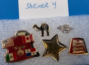 Masonic Shriner Lapel Pin Set #4 - 5 total - Picture 1 of 2