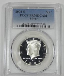 2004-S Kennedy Silber Half Dollar PCGS PROOF 70 Deep Cameo - Bild 1 von 4