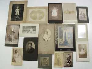 Vintage Carte de Visite CDV's Photos Lot of 16 Men, Women, Children, Portraits 4 - Picture 1 of 11