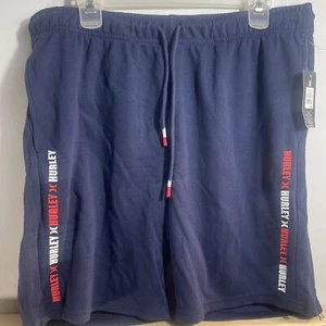 Hurley Men's Navy Blue Active Sweat Shorts Size Large - Picture 1 of 4