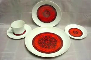 20 tlg Block Flamenco Espana Geschirr Teller Abendessen Salat Brot Tasse Kaffee Rot - Bild 1 von 2