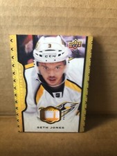 2014-15 UD Masterpieces Memorabilia Framed Black Leather #46 Seth Jones 24/35