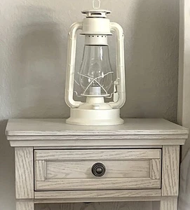Large Dimmable Farmhouse Lantern Table lamp Accent Light Rustic Décor - Picture 1 of 5
