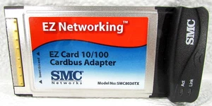 * SMC NETWORKS EZ NETWORKING SMC8036TX CARDBUS ADAPTER 10/100 - Picture 1 of 3