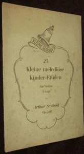 NOTAS 25 PEQUEÑOS ESTUDIOS INFANTILES MELÓDICOS para VIOLÍN Arthur SEYBOLD 1948 - Imagen 1 de 2
