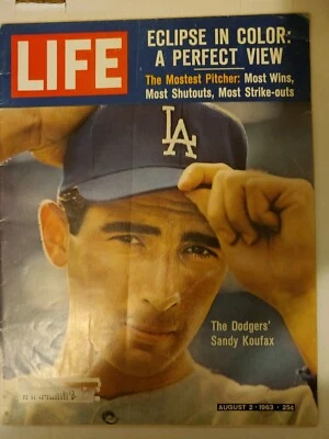 Life Magazine August 2, 1963 (Sandy Koufax) W/ Label - Image 1 of 4