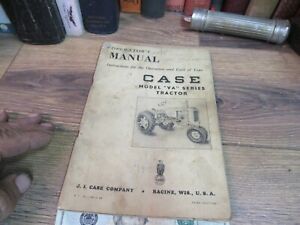 Original Vintage Operator's Instruction Manual MODEL VA SERIES TRACTOR1948 BOOK