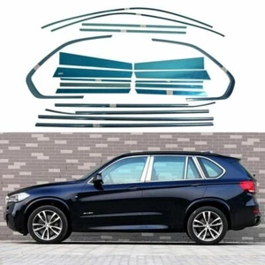 Full Windows Molding Trim Decoration Strips w/ Center Pillar For BMW X5 2009-15 - Picture 1 of 13