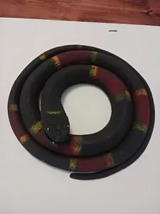 Large Rubber Black And Red Coiled Snake - Picture 1 of 7