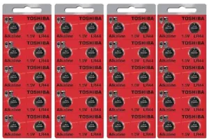 LR44 / AG13 Toshiba 1.5V Alkaline Pack Of 40 Button Cell Batteries EXP 2024 - Picture 1 of 3