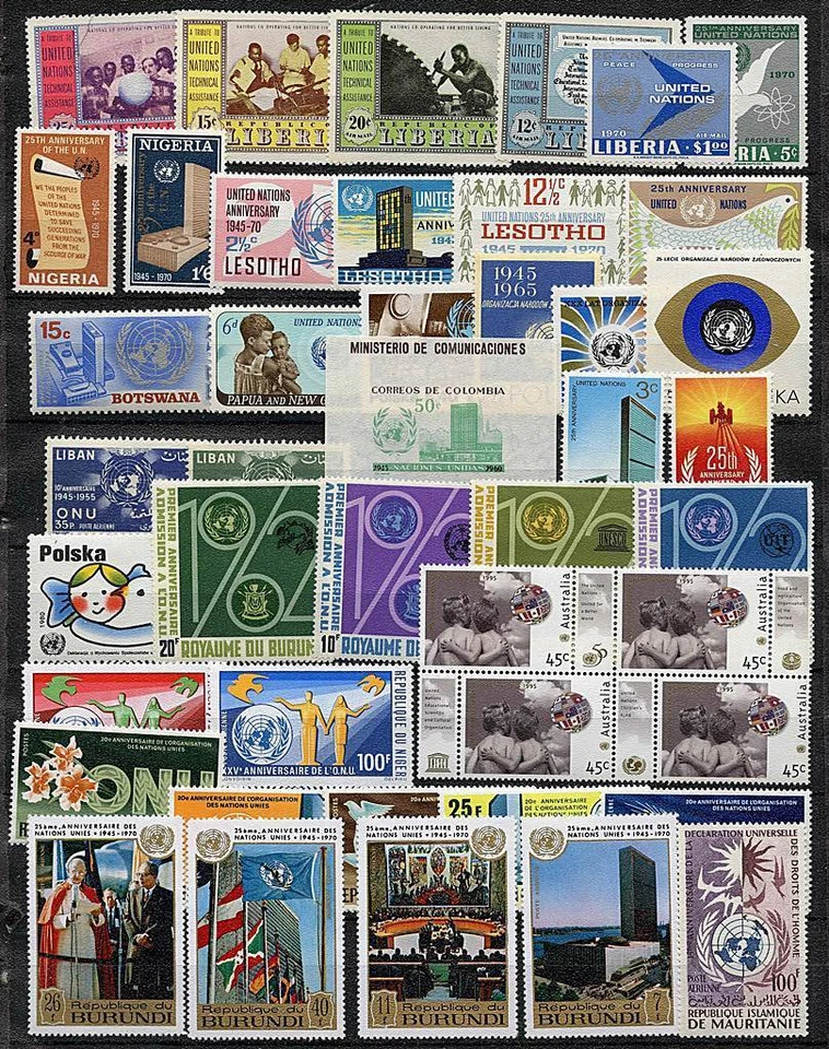 Uno / ONU / Unicef Colección x18 Temas MNH A12 - Imagen 1 de 1