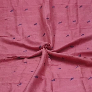 Vintage Pink 100% Pure Silk Handwoven Sari Remnant 5YD Craft Fabric Silk Scrap - Picture 1 of 4