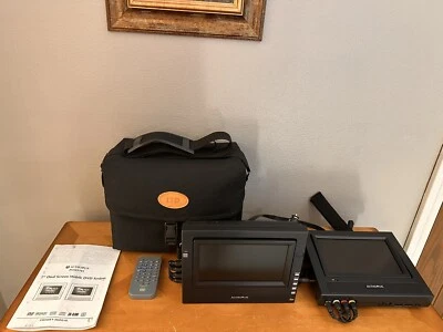 Reproductor de DVD para coche Audiovox 7" pantallas dobles con control remoto, bolsa PVS69701 probado Foto 1 de 4