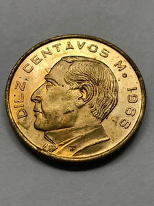 1966 Mexico 10 Centavos CH BU #11827 - Picture 1 of 2