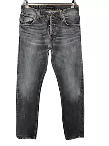 Jeans NUDIE Men Hank Rey Rectos Regulares Talla W33 L34 - Imagen 1 de 10