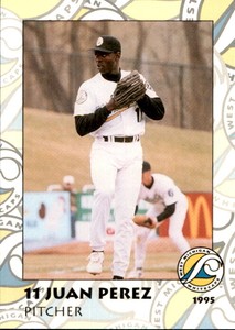 1995 West Michigan Whitecaps Team Issue #11 Juan Perez Dominican Republic Card