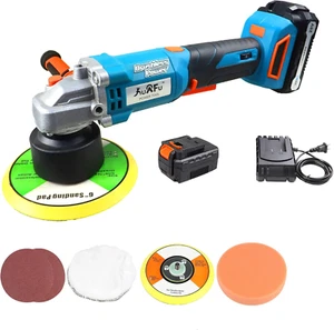 Car Buffer Polisher 20V Brushless 6 Inch Dual Action Cordless Polisher with 6 Va - Picture 1 of 6