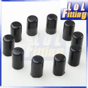 10PCS 10mm 3/8" Silicone Blanking Cap Intake Vacuum Hose End Bung Plug Cap Black - Picture 1 of 2
