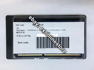 00D5024 - 4GB (1x4GB 1Rx4 1.35V) PC3L-12800 CL11 ECC DDR3 1600MHz LP 00D5026 - Picture 1 of 1