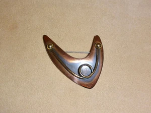 Mid Century Modern Bumerang Echt Kupfer Pin - Bild 1 von 5