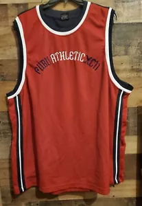 Vintage FUBU Athletic XCII Trikot 05 rot schwarz Y2K Hip Hop Streetwear Herren Gr. 3X - Bild 1 von 8