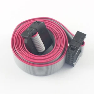 2pcs 2.54mm pitch 2x5 pin 10 pin 10 wire extension IDC cable flat ribon cable l = 80cm - Imagen 1 de 4