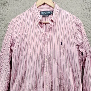 Ralph Lauren Hemd Herren Rosa 15,5 32/33 Gestreift Custom Fit Langarm - Bild 1 von 19