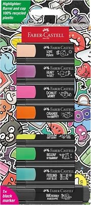 Faber-Castell 254692 Graffiti Neon Textmarker Set 8 Stück, Highlighter Pens mit  - Bild 1 von 4