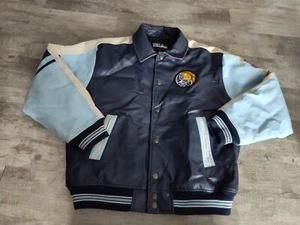 First Down Aviation PVC Leather Bomber Jacket Size XL First In Aviation - Picture 1 of 23