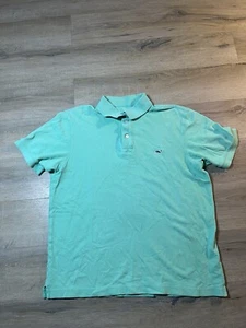 Polo Vineyard Vines uomo piccola verde tinta unita balena manica corta cotone preppy - Foto 1 di 12