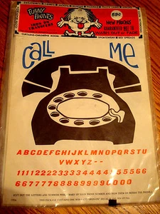 LUSTIGES FRONTEN VINTAGE T-SHIRT TRANSFER: RUF MICH AN - Bild 1 von 1