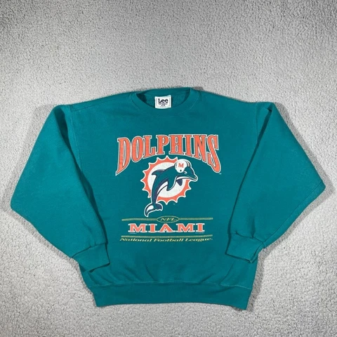 Vintage Miami Dolphins Sweater Men Extra Large Green Pullover 90s Lee Nutmeg USA Cover