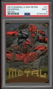 2013 Fleer Retro Marvel Metal Deadpool #27 PSA 9 COME NUOVO - Foto 1 di 2