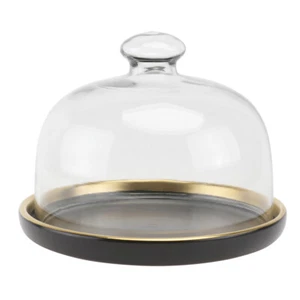 Cake Glass Lid Serving Set Trays with Lids Dish Cover Dessert Platter - Picture 1 of 12