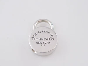 Tiffany & Co Silber Return To Tiffany Kreis Vorhängeschloss Anhänger Charm - Bild 1 von 5
