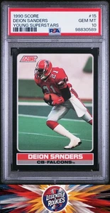 1990 Score Young Superstars 15 Deion Sanders PSA 10 - Picture 1 of 2