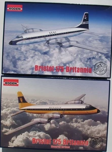 2x RODEN Bristol 175 Britannia BOAC MONARCH 1:144 Flugzeug Bausatz Model Kit - Bild 1 von 3