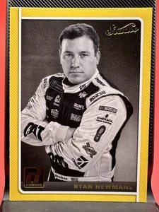 2018 Donruss Racing Studio Gold S19 Ryan Newman Yellow Parallel NASCAR Card - Picture 1 of 4