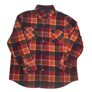 Freedom Foundry Men’s XXL Fleece Lined Flannel Plaid Button Shirt Red Blue Warm - Picture 1 of 10