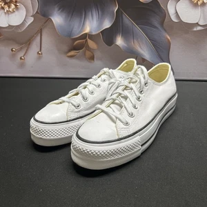 Top bajo Converse Chuck Taylor All Star Platform blanco talla 8 para mujer - Imagen 1 de 5