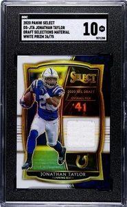 2020 Panini Select - Draft Selections Memorabilia Jonathan Taylor #DS-JTA White - Picture 1 of 2