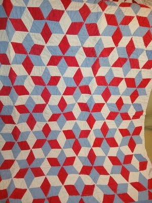 Antique Vintage Quilt Small Crib 46x38 - Image 1 of 4