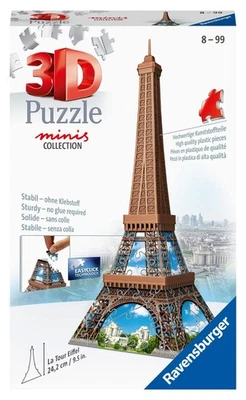 RAVENSBURGER 3D Puzzle Mini Eiffel Tower 54 Pieces from 8 Years Experience Puzzl - Image 1 of 4