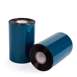 4.33" x 1476' Thermal Transfer Ribbons Zebra 1" Core 24 Rolls Wax Resin - Picture 1 of 4
