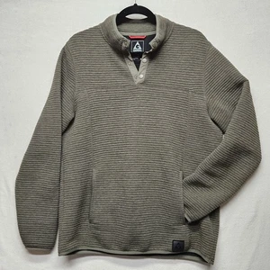 Gerry Pullover Sweater Mens Medium Gray Ribbed Knit Textured Outdoor Casual - Picture 1 of 8