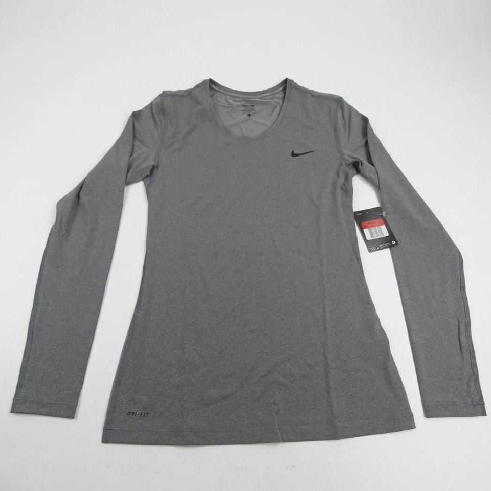 Camisa de manga larga para mujer Nike Pro gris nueva con etiquetas Foto 1 de 1