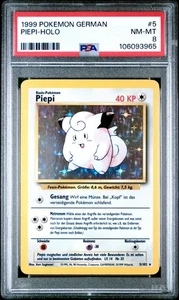 1999 Pokemon German Base Set Piepi Clefairy Holo #5 PSA 8 NM-MT - Picture 1 of 2