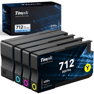 712 Ink Cartridges High Yield Replacement for 712XL Combo Pack, Compatiable w... - Picture 1 of 6